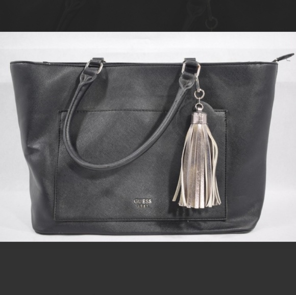 Guess Handbags - Guess Black Tassel Tote/ Purse